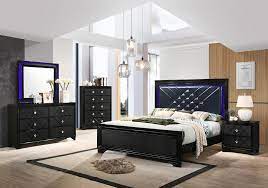 Black Wood Queen Bedroom Set