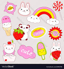 cute stickers in kawaii style royalty