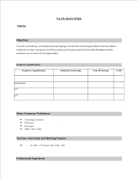 It gives future employers a brief overview of your work history. Simple Resume Format For Freshers Word Templates At Allbusinesstemplates Com