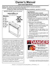 heat glo sl 3x owner s manual pdf