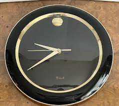 1980s Movado Style Round Wall Clock 12
