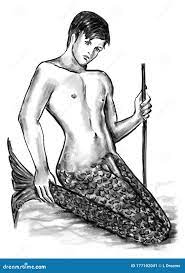Nude Merman with Mermaid Tale Male Illustration Stock Illustration -  Illustration of bodybuilding, design: 177102041