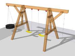 Wooden Swing Set Plan Timber Frame Hq