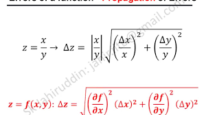 error calculation in physics you