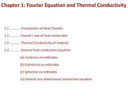 Ppt Chapter 1 Fourier Equation And
