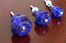 Cobalt Blue Glass Cabinet Knobs 1 Inch