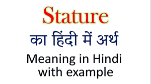stature meaning in hindi explained