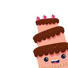 happy birthday cake cartoon vector
