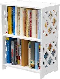 Diy kids bookshelves made with old drawers and ikea spice racks: Amazon Com Rerii Small Bookshelf 2 Tier Bookshelf For Small Spaces 2 Shelf Bookcase Kids Book Storage Organizer Case Open Shelves For Bedroom Living Room Office White Furniture Decor