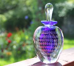Blown Glass Perfume Bottle Cobalt