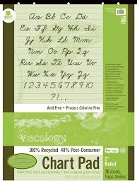 Ecology Recycled Chart Pad 1 Inch Ruled 24 X 32 Inches 70 Sheets