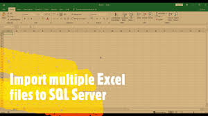 import multiple excel files into sql