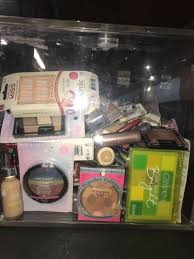 shelf pull cosmetics variety