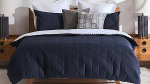 leona jersey navy quilt cover set