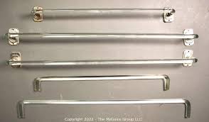 Vintage Art Deco Glass Rod Towel Bars