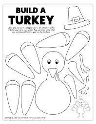 Construction vehicles and tools coloring pages. Free Printable Build A Turkey Coloring Page Pjs And Paint