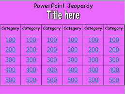 Simple insertion of pictures on question and/or answer slides. Free Printable Jeopardy Game Template Jeopardy Powerpoint Template Jeopardy Powerpoint Review Games