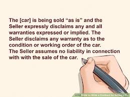 Expert Advice On How To Write A Contract For Selling A Car