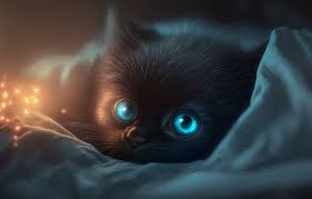 Wallpaper Cat Look Kitty Blue Eyes