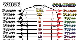 Yalex T Shirt Size Chart Cutton Garments Products