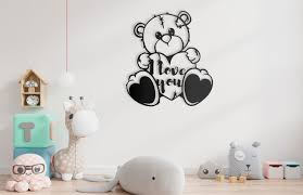teddy bear wall decor free vector cdr