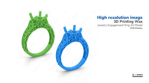 wax 3d print jewelry enement ring