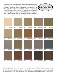 40 Ageless Brickform Color Hardener Chart