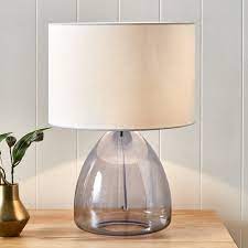 Temple Webster 42cm Oslo Glass Table Lamp