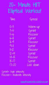 20 minute hiit elliptical workout the