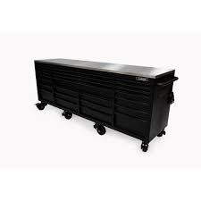 matte black mobile workbench cabinet