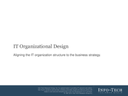 It Organizational Design Info Tech Research Group