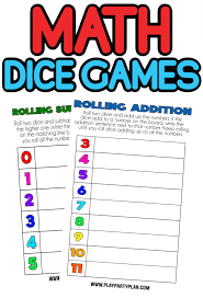 Once you introduce the dice games, students can play them independently so you can work with a small group. Free Printable Math Dice Games Play Party Plan