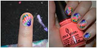 nail art tutorial tie dye finger nails