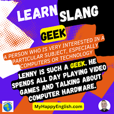 learn english slang geek happy