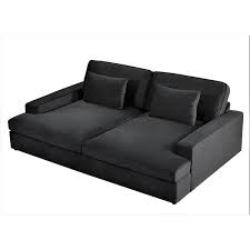 Us Pride Furniture Kimberley 94 49 In Black Solid Velvet Twin Size Sofa Bed