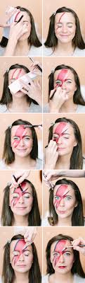 diy david bowie face paint camille styles