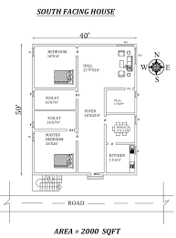 South Facing House Drawing House Plans