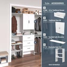 Wall Mount 6 Shelf Wood Closet System