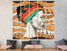 African Face Canvas Ethnic Wall Decor