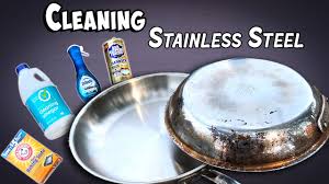 to clean a stainless steel pan