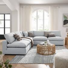 Commix 5 Piece Armless Sectional Sofa