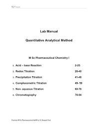 Lab Manual Quantitative Ytical