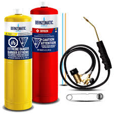 Please understand this torch should be used with both mapp/propane and oxygen bottles. Bernzomatic Ws5500xtk 400g Map Pro 40 1g Oxygen Cutting Welding Brazing Torch Kit