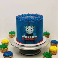 Birthday Cake Center Thomas The Tank Engine Cake gambar png