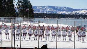 Tahoe adventure company leads high quality adventure travel trips and tours with a focus on experiencing the natural beauty of the surrounding mountains, trails and brilliant waters of lake tahoe. Bright Sun Poor Ice Delay Outdoor Nhl Game At Lake Tahoe Wics
