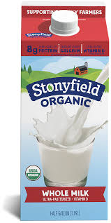 stonyfield organic whole milk half