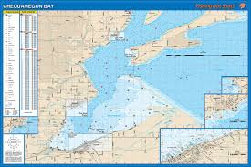 Chequamegon Bay Superior Fishing Map Lake Ashland Bayfield Co