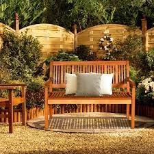 Two Person Solid Wood Garden Bench With