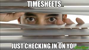 Timesheets Just Checking In On You Meme Custom 78236