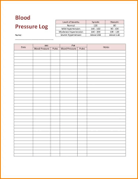 Blood Pressure Log Sheet Blood Pressure Log Blood